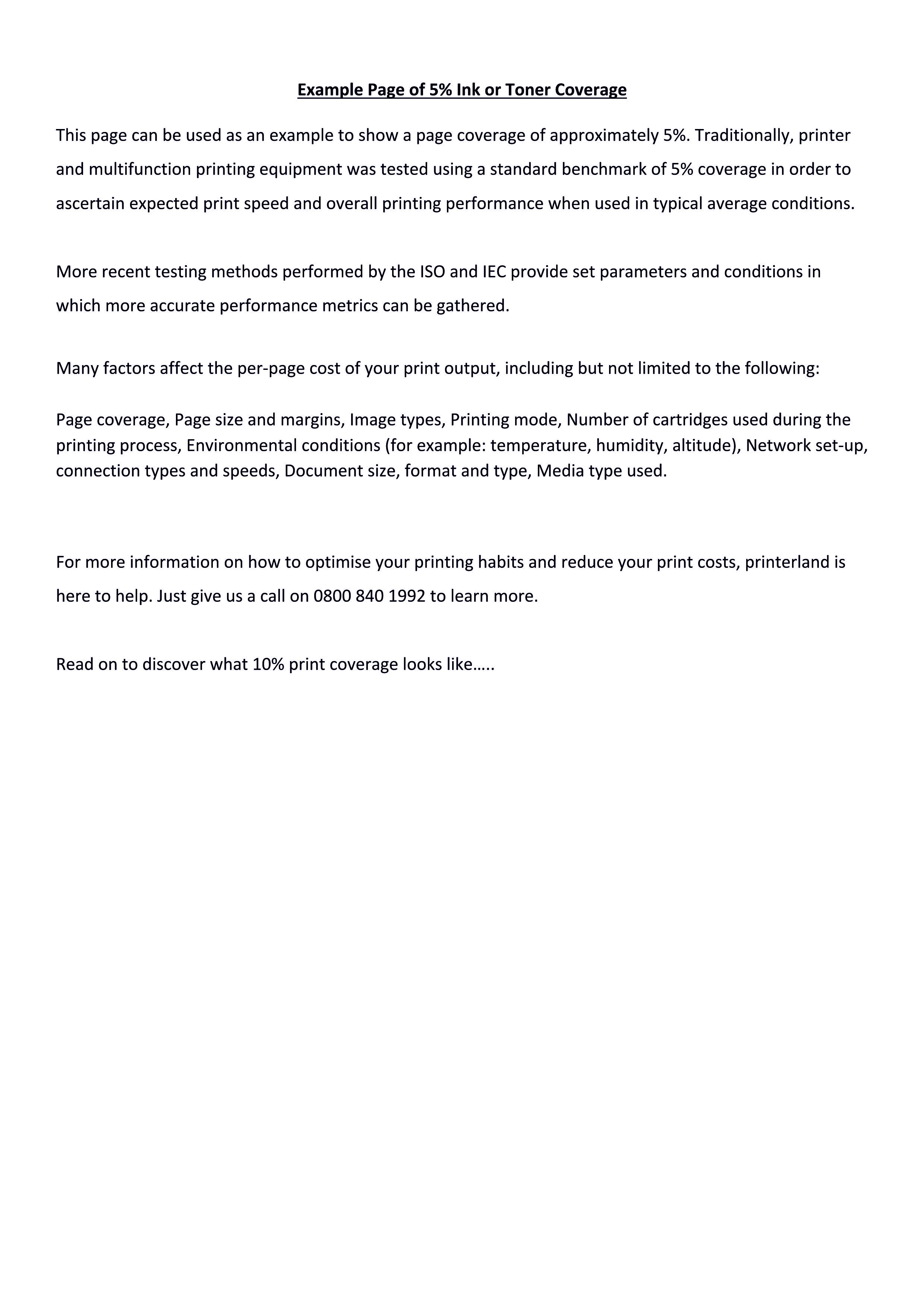 %5 Toner Doluluk Oranı