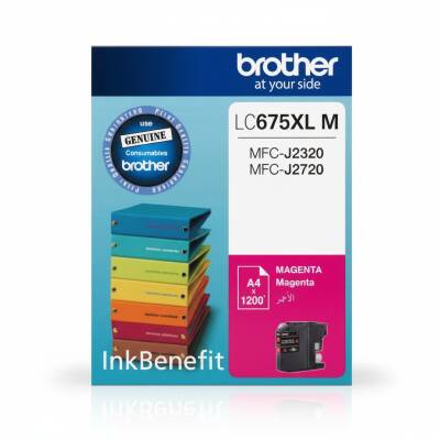 Brother LC675XL M Kırmızı (Magenta) Orijinal Mürekkep Kartuşu - 1.200 Sayfa - 1