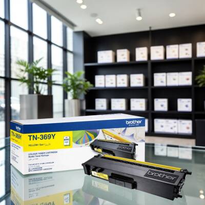 Brother TN-369Y Sarı (Yellow) Orijinal Toner - 6.000 Sayfa (Süper Yüksek Kapasite) - 3
