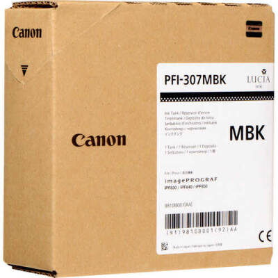 Canon PFI-307MBK Mat Siyah Orjinal Kartuş - 1