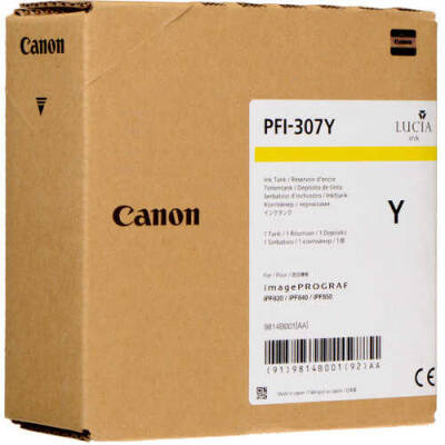 Canon PFI-307Y Sarı Orjinal Kartuş - 1