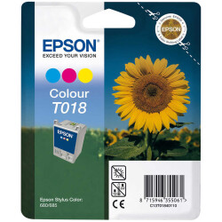 Epson T018-C13T01840120 Renkli Orjinal Kartuş - 1