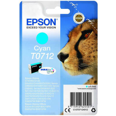 Epson T0712-C13T07124020 Mavi Orjinal Kartuş - 1