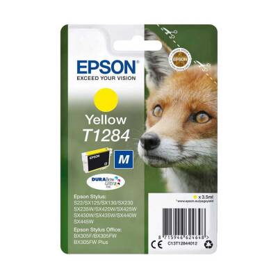 Epson T1284-C13T12844020 Sarı Orjinal Kartuş - 1