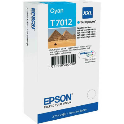 Epson T7012XXL-C13T70124010 Mavi Orjinal Kartuş - 1