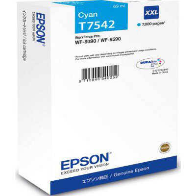 Epson T7542XXL-C13T754240 Mavi Orjinal Kartuş - 1