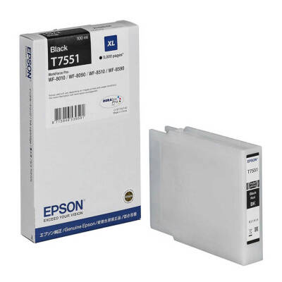 Epson T7551XL-C13T755140 Siyah Orjinal Kartuş - 1