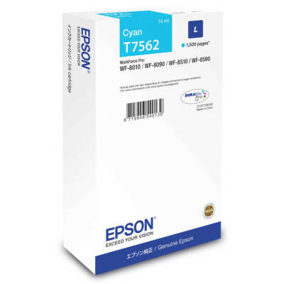 Epson T7562L Mavi Orjinal Kartuş - 1