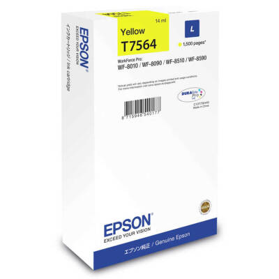 Epson T7564L Sarı Orjinal Kartuş - 1