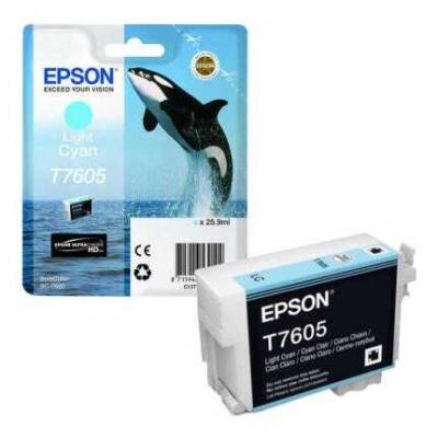 Epson T7605-C13T76054010 Açık Mavi Orjinal Kartuş - 1