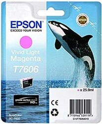 Epson T7606-C13T76064010 Açık Kırmızı Orjinal Kartuş - 1