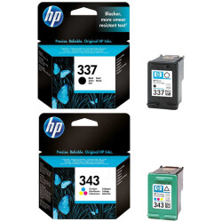 HP 337 / HP 343 Orjinal Kartuş Seti - 1