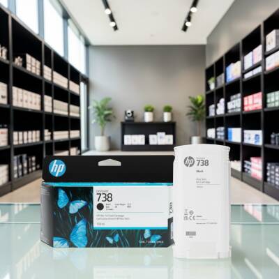 HP 498N4A 738 Siyah Orijinal Kartuş DesignJet T850 T950 - 3