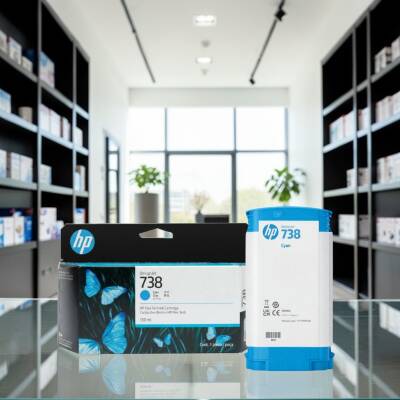 HP 498N5A 738 Mavi Orijinal Kartuş DesignJet T850 T950 - 3