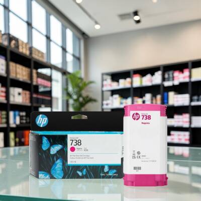 HP 498N6A 738 Kırmızı Orijinal Kartuş DesignJet T850 T950 - 3