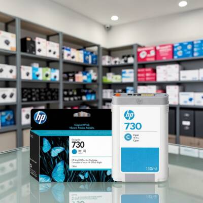HP 730 P2V62A Mavi Orijinal Kartuş 130 ml - 3