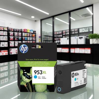 HP 953XL Yüksek Kapasiteli Mavi Orjinal Mürekkep Kartuşu F6U16A - 3