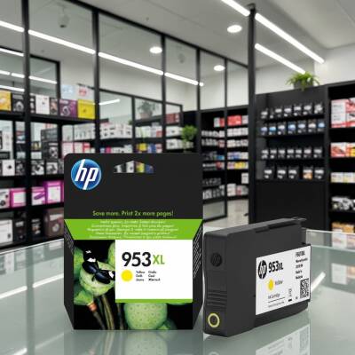 HP 953XL Yüksek Kapasiteli Sarı Orjinal Mürekkep Kartuşu F6U18A - 3