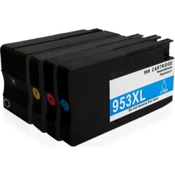 HP 953XL Muadil Kartuş Seti 4 Renk Tam Takım (Siyah, Mavi, Kırmızı, Sarı) - Tecprint