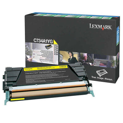 Lexmark C734-C734A1YG Sarı Orjinal Toner - 1