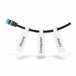 Niimbot EW12.5x74+35mm 60 Adet Beyaz Kablo Etiketi (B18/N1) - 3