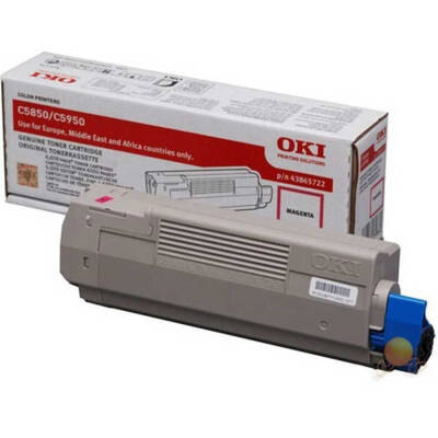 Oki C5850-43865742 Kırmızı Orjinal Toner - 1